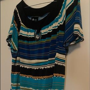 Ladies black and teal blouse